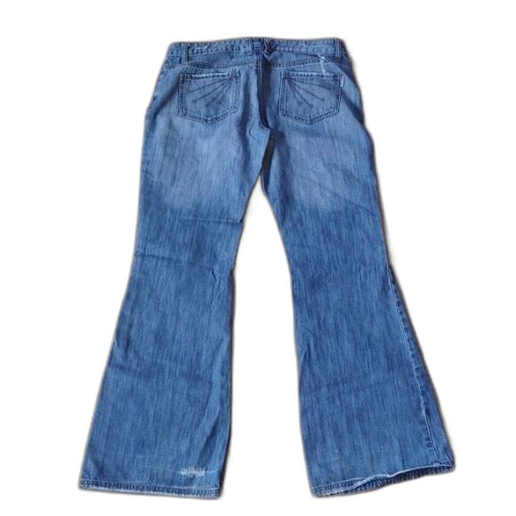 Billabong Distressed Flared Leg 5 Pocket Jeans Size 13 - Picture 3 of 11